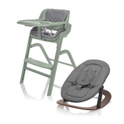 Zopa Set židlička Inspira + novorozenecký set + houpací základna Pistacio Green