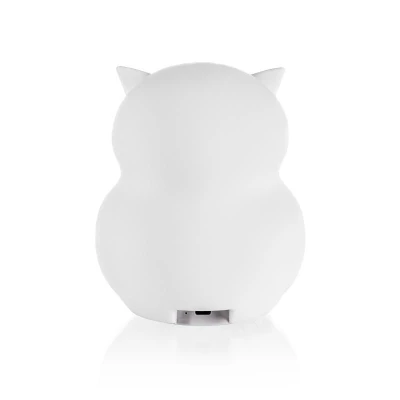 Zopa Silikonová LED noční lampička s hudbou Sova bílá