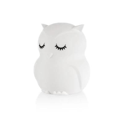 Zopa Silikonová LED noční lampička Owl bílá