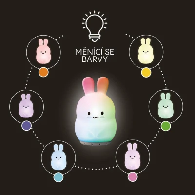 Zopa Silikonová LED noční lampička Owl bílá