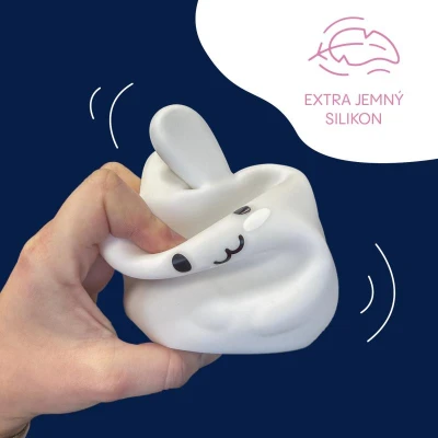 Zopa Silikonová LED noční lampička Owl bílá