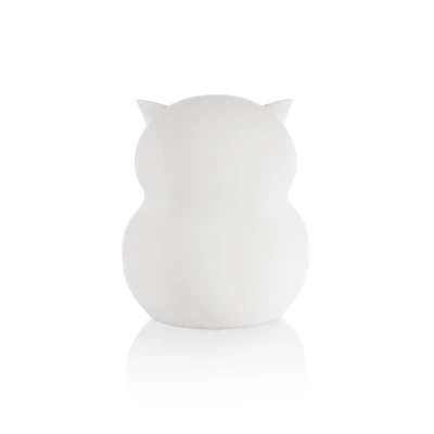 Zopa Silikonová LED noční lampička Owl bílá