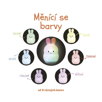 Zopa Silikonová LED noční lampička vel. M Panda