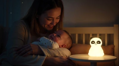 Zopa Silikonová LED noční lampička vel. M Panda