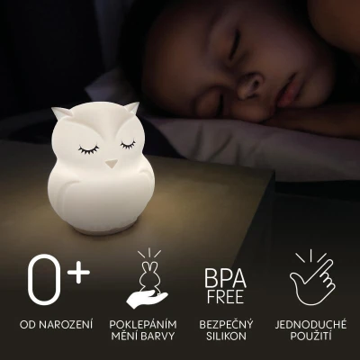 Zopa Silikonová LED noční lampička Rabbit
