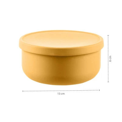 Zopa Silikonová miska s víčkem Old Pink