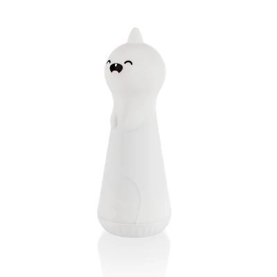 Zopa Silikonové LED noční světlo s baterkou Dino bílé