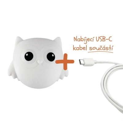 Zopa Silikonové nástěnné noční světlo Owl