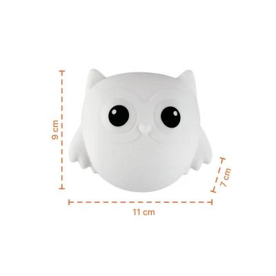 Zopa Silikonové nástěnné noční světlo Owl
