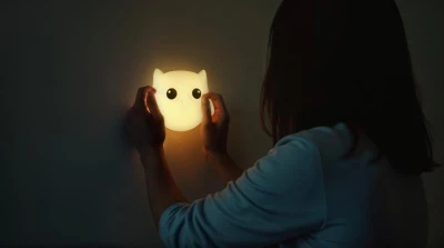 Zopa Silikonové nástěnné noční světlo Owl