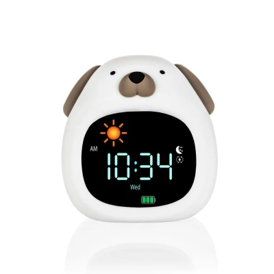 Zopa Silikonový dětský budík s nočním světlem a hudbou Dog