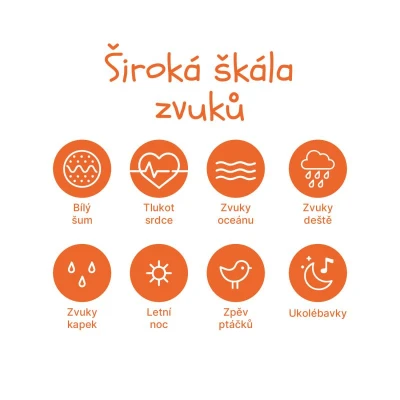 Zopa Silikonový dětský budík s nočním světlem a hudbou Owl