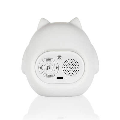 Zopa Silikonový dětský budík s nočním světlem a hudbou Owl