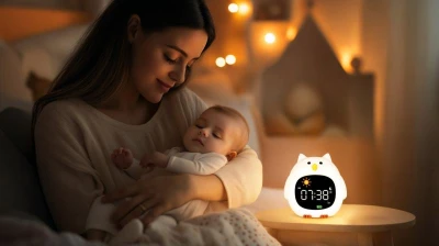 Zopa Silikonový dětský budík s nočním světlem a hudbou Owl