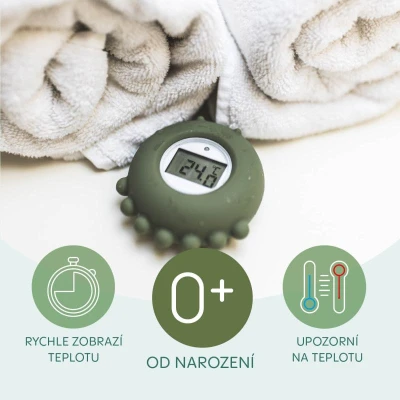 Zopa Silikonový digitální teploměr 2v1 Dove Grey