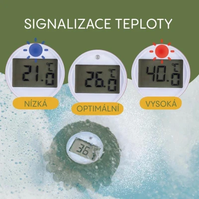 Zopa Silikonový digitální teploměr 2v1 Forest Green