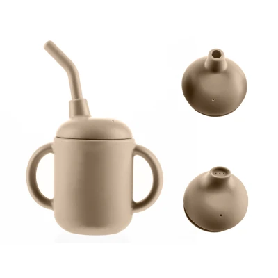 Zopa Silikonový hrníček 2v1 Sand Beige