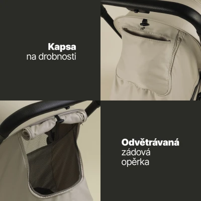 Zopa Sportovní kočárek Jet + kufřík PackRide ZDARMA Amber Brown