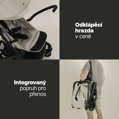 Zopa Sportovní kočárek Jet + kufřík PackRide ZDARMA Ivory Beige