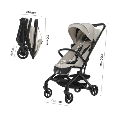 Zopa Sportovní kočárek Jet + kufřík PackRide ZDARMA Latte Beige