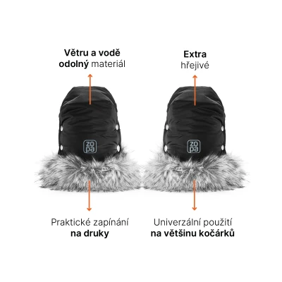 Zopa Zimní rukavice Fluffy 2 Creamy Beige