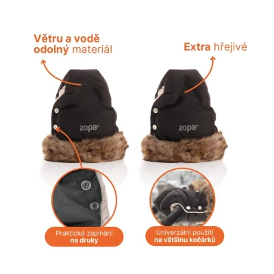 Zopa Zimní rukavice Fluffy 2 Foggy Grey