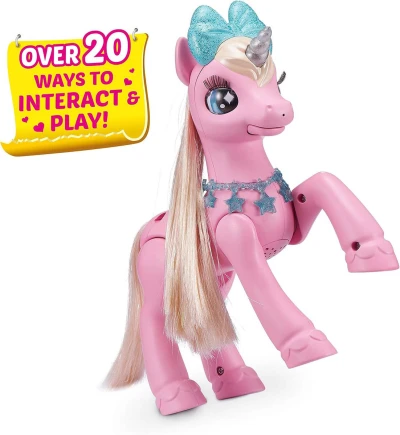 ZURU Pets Alive Jednorožec interaktivní se stájí na baterie Světlo Zvuk