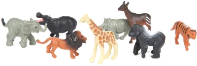 Zvířata 2-3cm plastové figurky mini zvířátka set 8ks sáček 3 druhy