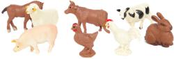 Zvířata 2-3cm plastové figurky mini zvířátka set 8ks sáček 3 druhy