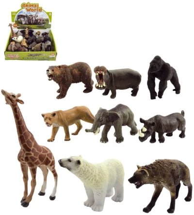 Zvířátko divoké Safari 10cm mini plastová figurka zvířátko 9 druhů Zvířátko divoké Safari 10cm mini plastová figurka zvířátko 9 druhů