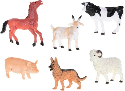 Zvířátko domácí farma 10-14cm plastová figurka zvířátko 6 druhů Zvířátko domácí farma 10-14cm plastová figurka zvířátko 6 druhů