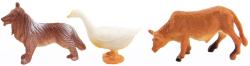 Zvířata domácí farma 4-6cm plastové figurky zvířátka set 12ks v sáčku