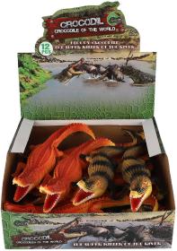 Zvířata krokodýl 28cm plastové figurky zvířátka 2 druhy