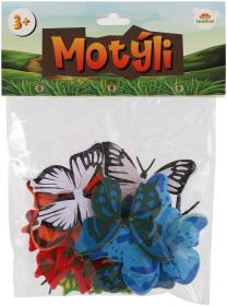 Zvířata motýli 7-8cm plastové figurky zvířátka mix set 12ks v sáčku