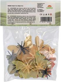 Zvířata motýli 7-8cm plastové figurky zvířátka mix set 12ks v sáčku
