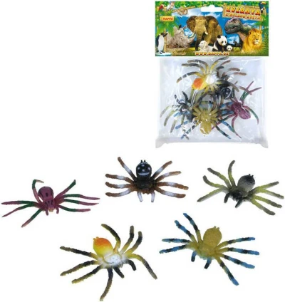 Zvířata pavouk exotický 8cm plastové figurky zvířátka set 5ks v sáčku Zvířata pavouk exotický 8cm plastové figurky zvířátka set 5ks v sáčku
