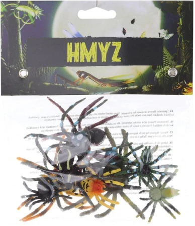 Zvířata pavouk mix 6cm plastové figurky zvířátka set 10ks blistr