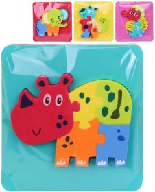 Zvířátka baby puzzle pěnové na podložce do vany do vody 4 druhy Zvířátka baby puzzle pěnové na podložce do vany do vody 4 druhy