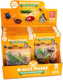 Zvířátka hmyz set 9ks plastové figurky s doplňky 2 druhy