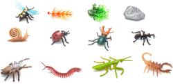Zvířátka hmyz set 9ks plastové figurky s doplňky 2 druhy