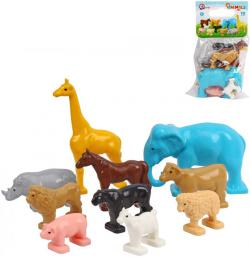 Zvířátka plastové figurky safari + farma set 10ks v sáčku Zvířátka plastové figurky safari + farma set 10ks v sáčku