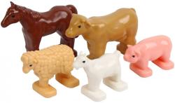 Zvířátka plastové figurky safari + farma set 10ks v sáčku