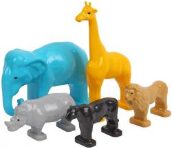 Zvířátka plastové figurky safari + farma set 10ks v sáčku