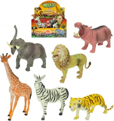 Zvířátko safari 15-20cm plastová figurka 6 druhů Zvířátko safari 15-20cm plastová figurka 6 druhů