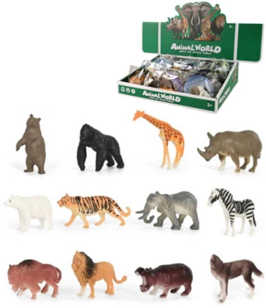 Zvířátko divoké malé 5-8cm plastová figurka 12 druhů Zvířátko divoké malé 5-8cm plastová figurka 12 druhů