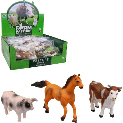 Zvířátko domácí farma 9cm plastové 3 druhy Zvířátko domácí farma 9cm plastové 3 druhy