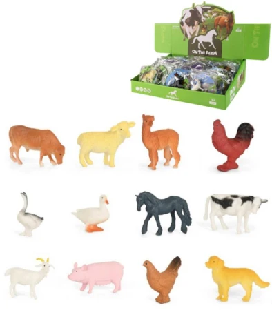 Zvířátko domácí farmářské malé 3-6cm plastová figurka 12 druhů Zvířátko domácí farmářské malé 3-6cm plastová figurka 12 druhů