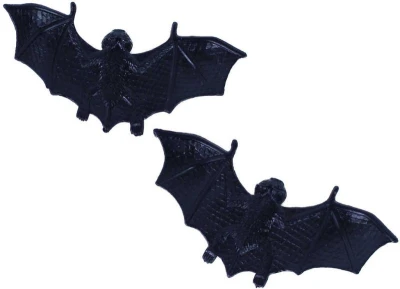 Zvířátko gumové dekorace netopýři 10cm set 8ks Halloween v sáčku
