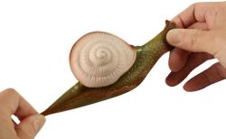 Zvířátko hlemýžď 11cm měkký gumový šnek s plastovou ulitou