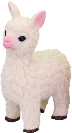 Zvířátko soft lama 9cm strečové natahovací gumové 2 barvy